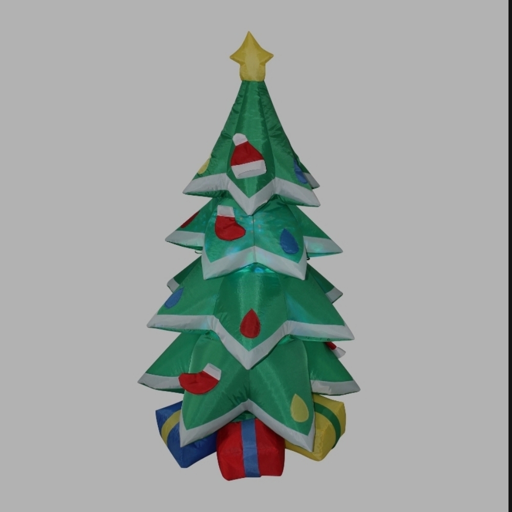 Jeco 6' Self-Inflatable Christmas Tree with Gifts Green Holiday